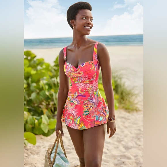 VENUS Pink Paisley One Piece Swimsuit - Picture 1 of 16